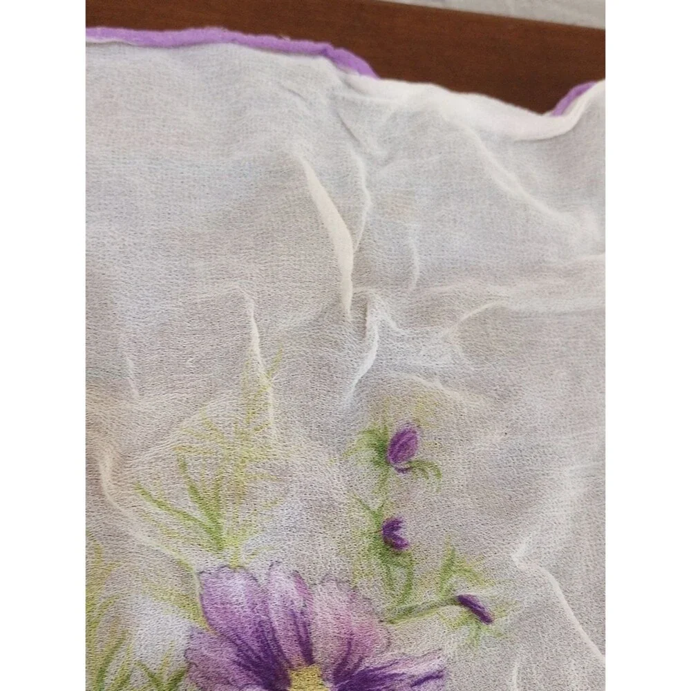 Purple Floral Scarf, Vintage!